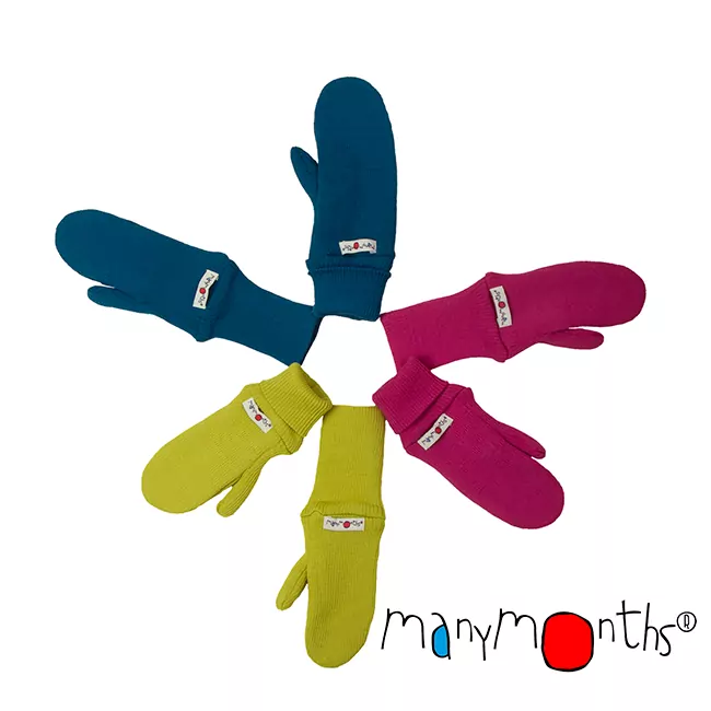 Merino rukavice se šňůrkou ManyMonths 