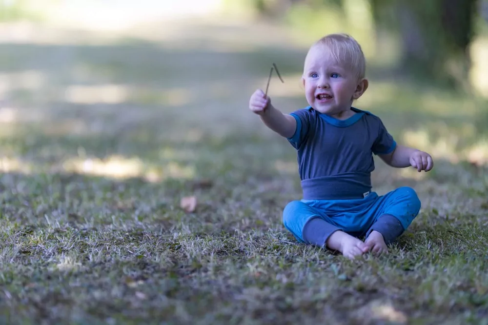 Letní MERINO tričko Lambio, KR - Holubí modř*