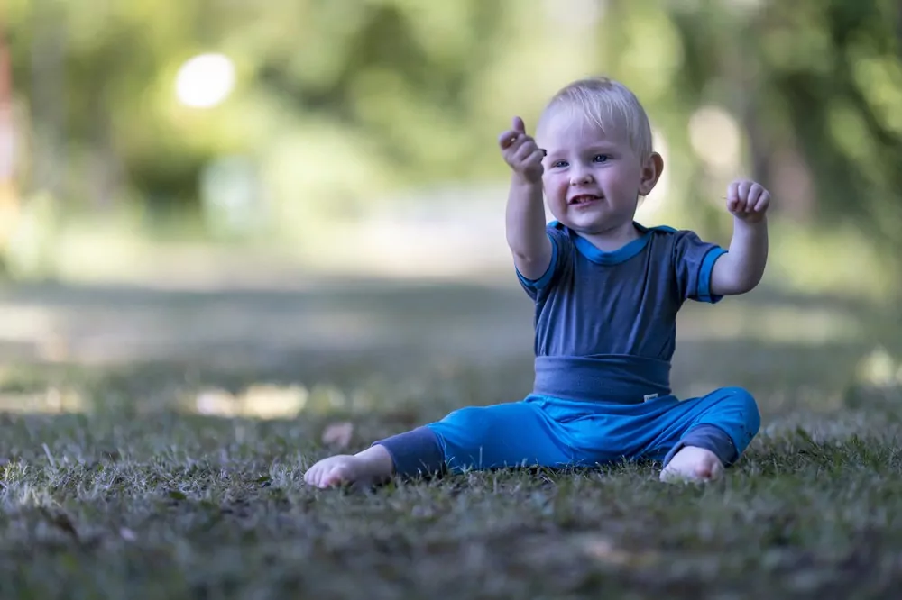 Letní MERINO tričko Lambio, KR - Holubí modř*