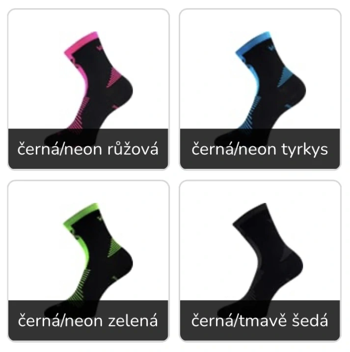 VoXX tenké ponožky WORALF - různé neon barvy