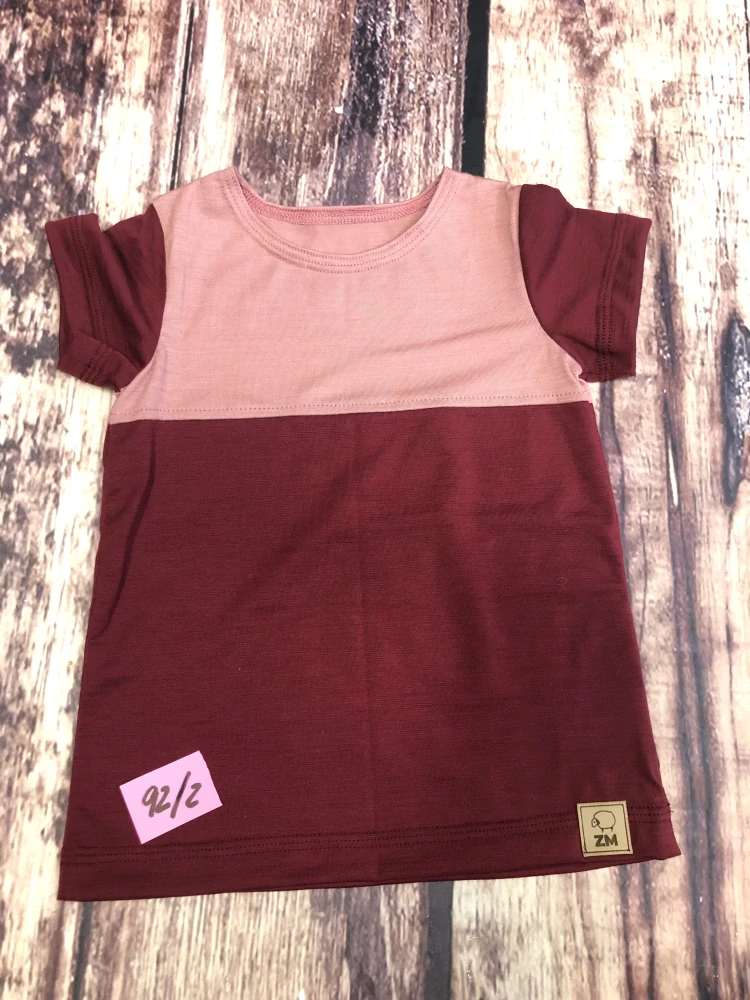 PATCHWORK LETNÍ merino tričko ZM Basic, KR - 92/98