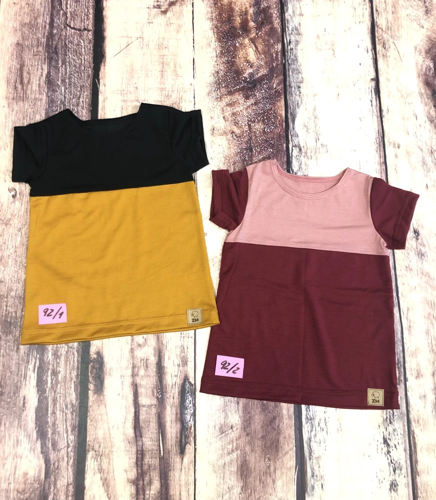 PATCHWORK LETNÍ merino tričko ZM Basic, KR - 92/98