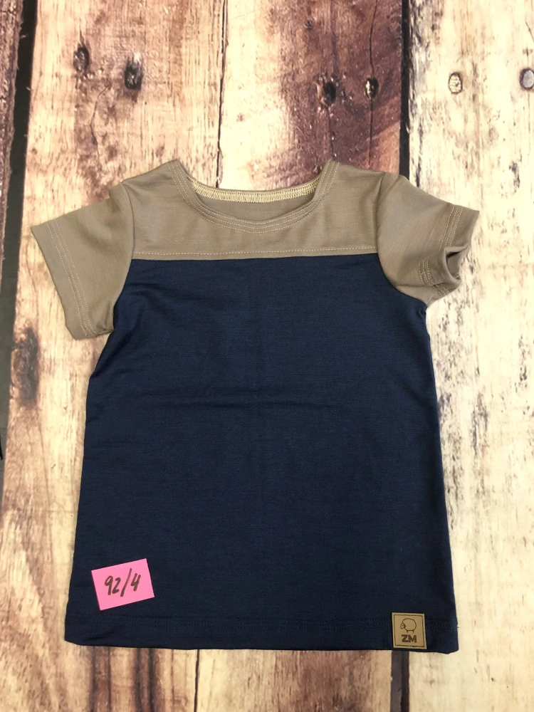 PATCHWORK LETNÍ merino tričko ZM Basic, KR - 92/98