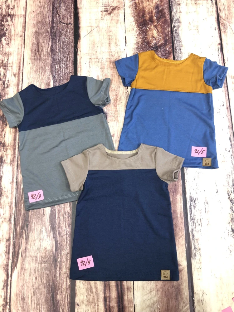 PATCHWORK LETNÍ merino tričko ZM Basic, KR - 92/98