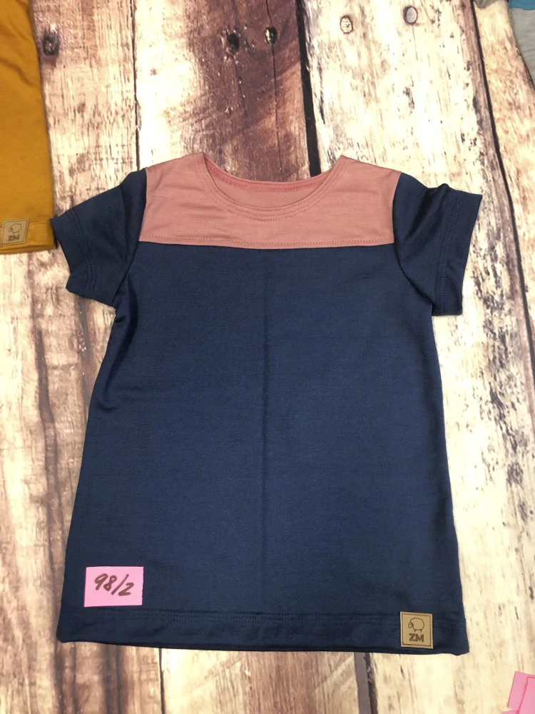 PATCHWORK LETNÍ merino tričko ZM Basic, KR - 98/104