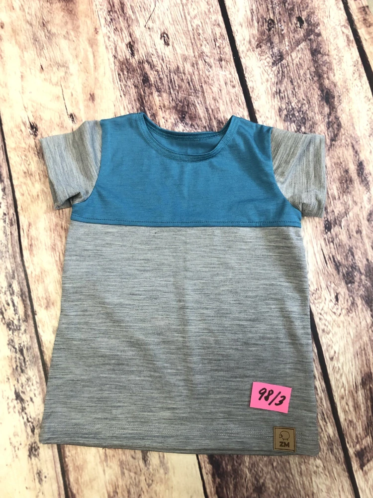 PATCHWORK LETNÍ merino tričko ZM Basic, KR - 98/104