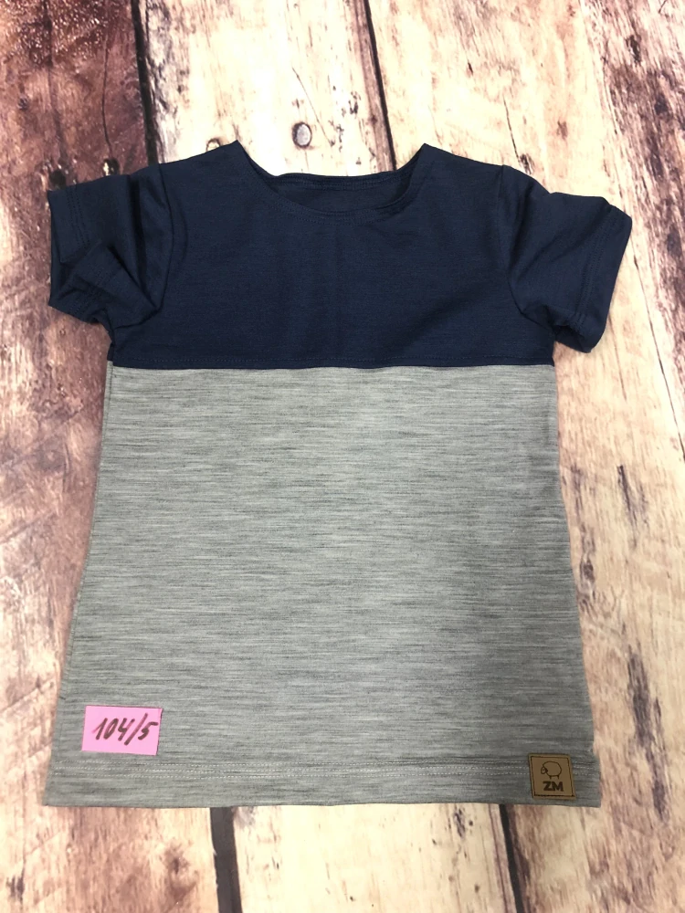 PATCHWORK LETNÍ merino tričko ZM Basic, KR - 104/110
