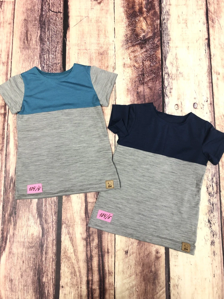 PATCHWORK LETNÍ merino tričko ZM Basic, KR - 104/110