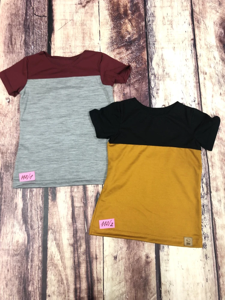 PATCHWORK LETNÍ merino tričko ZM Basic, KR - 110/116