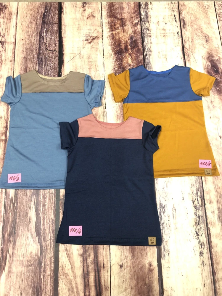 PATCHWORK LETNÍ merino tričko ZM Basic, KR - 110/116
