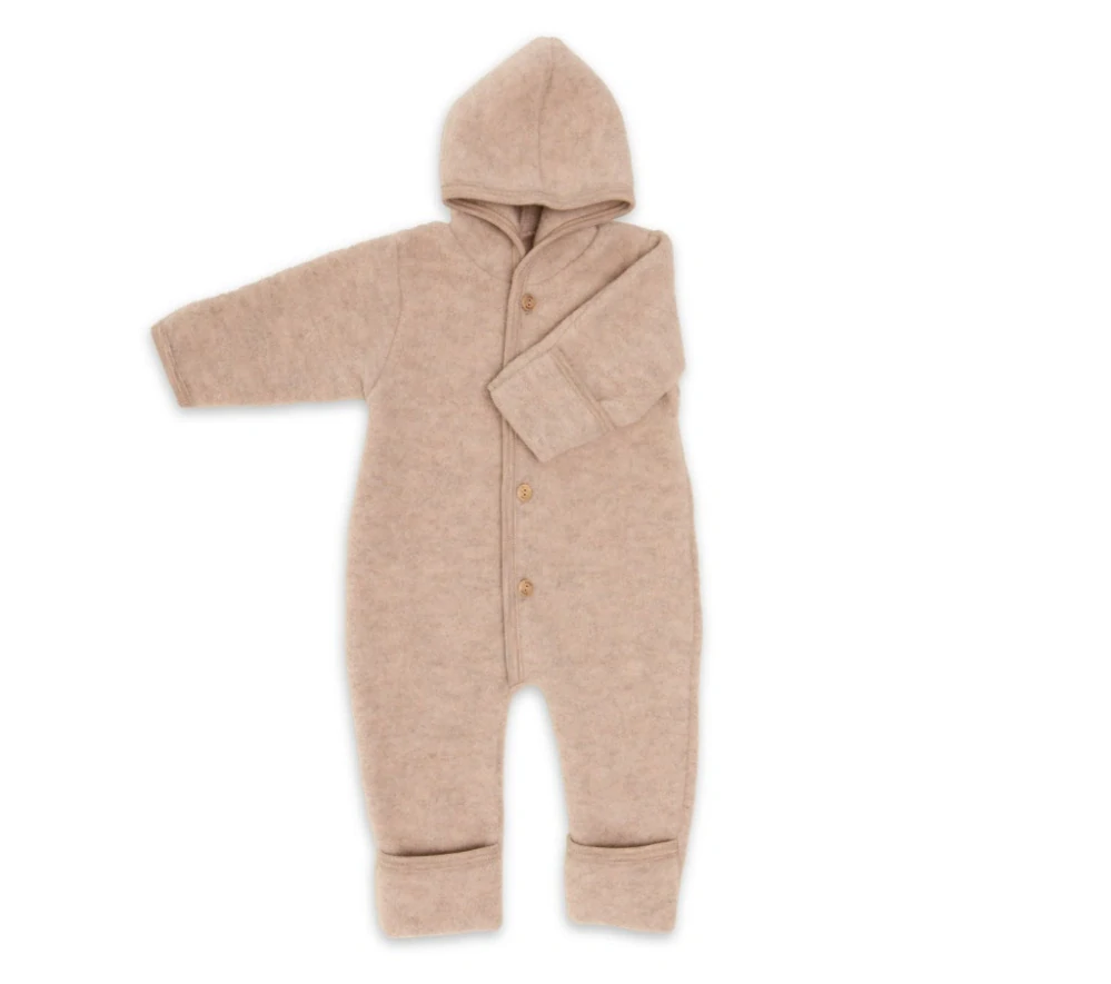 Merino fleece overal Engel - Pískový