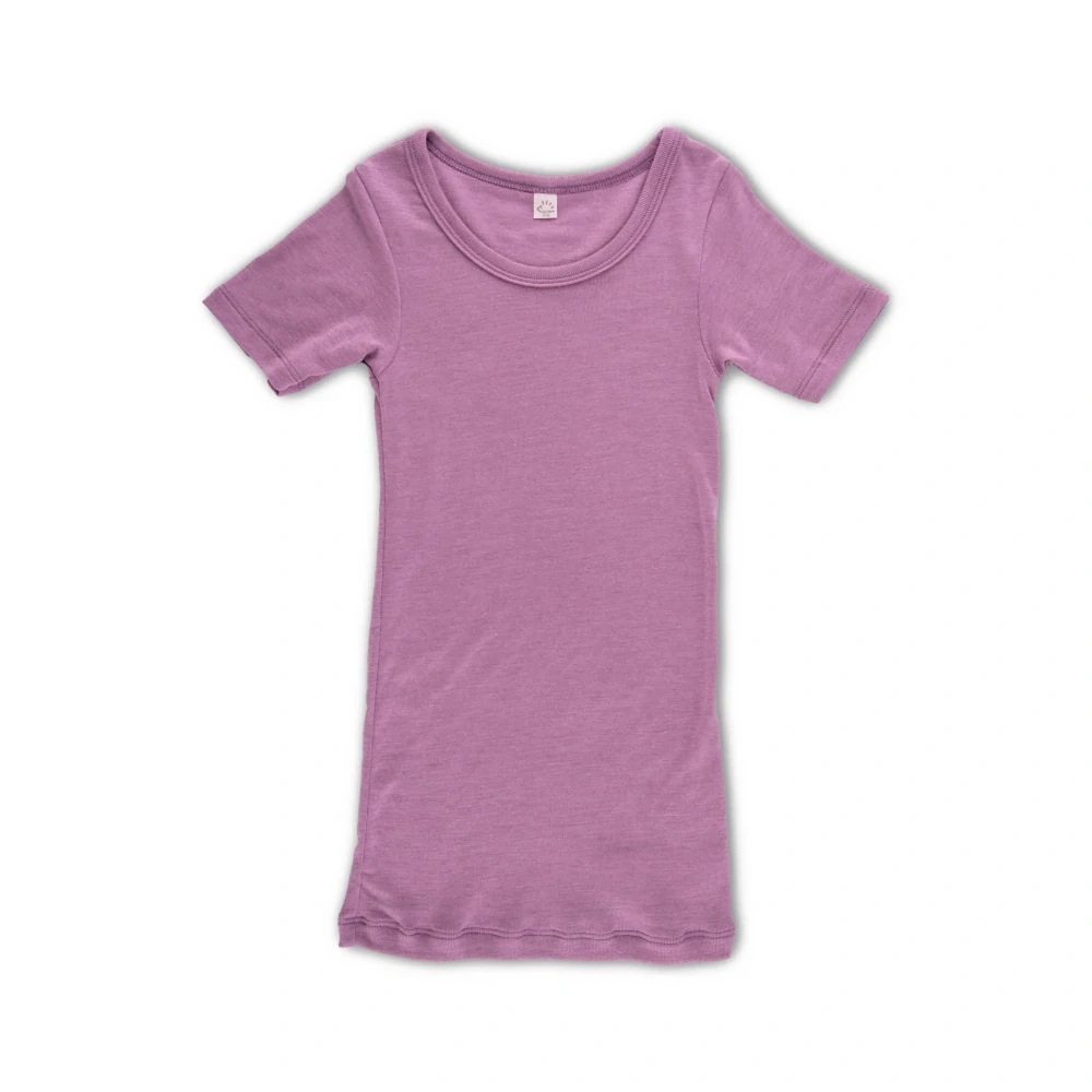 Tričko Iobio merino/hedvábí, KR - Mauve
