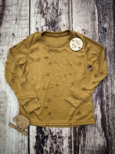 Celoroční MERINO/HEDVÁBÍ tričko Lambio, DR - Čmeláci na zlaté*