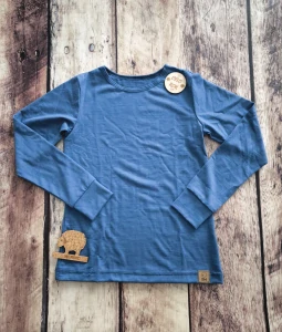 Celoroční junior MERINO tričko ZM Basic, DR - Modré