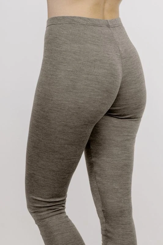 Dámské merino/hedvábí legíny Engel - oříškové