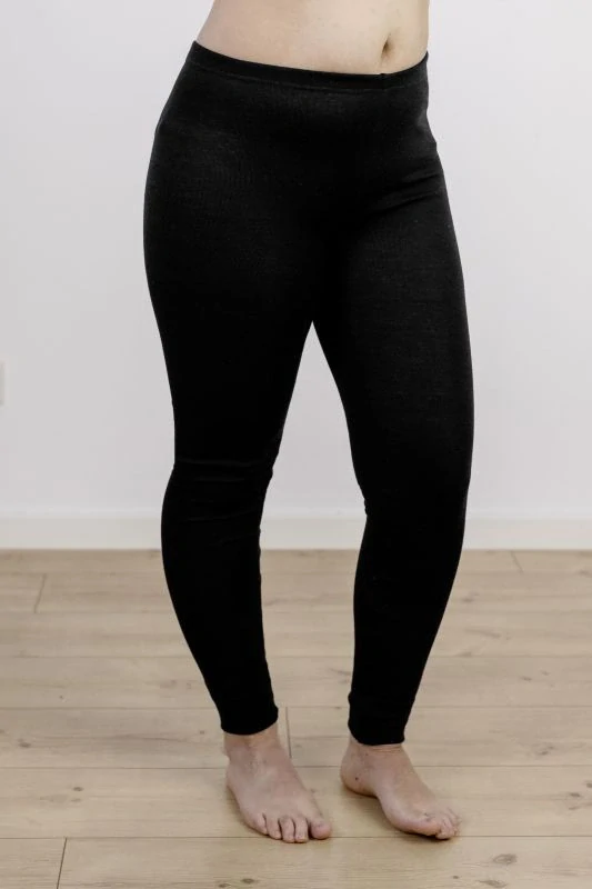 Dámské merino/hedvábí legíny Engel - černé