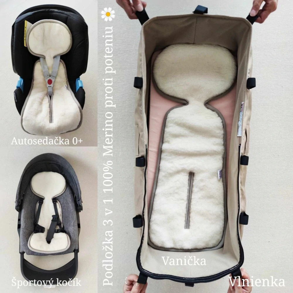 Merino podložka do autosedačky/vajíčka Runo shop 