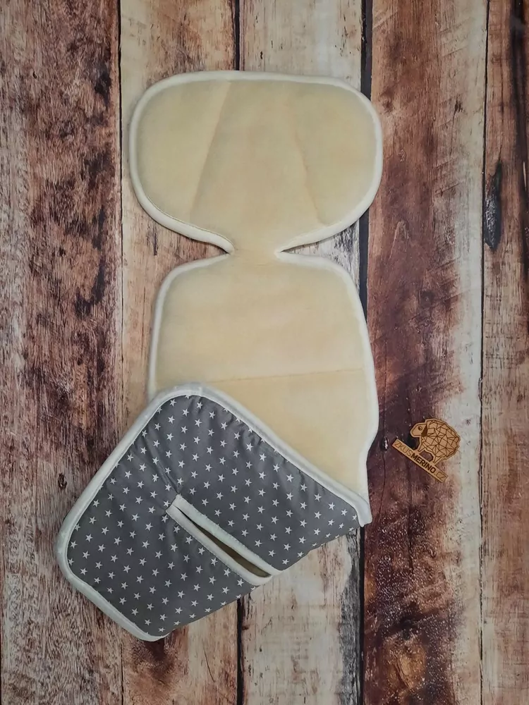 Merino podložka do autosedačky Runo shop - 9-18 kg bílý chlup 