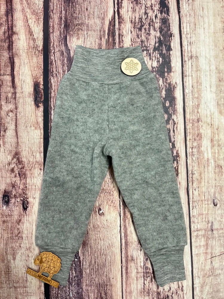 Merino fleece kalhoty Engel - šedá