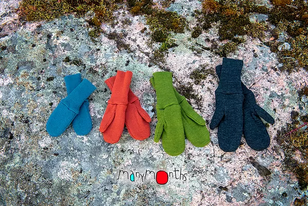 Merino rukavice s palcem a dlouhými náplety ManyMonths pro dospělé - různé barvy