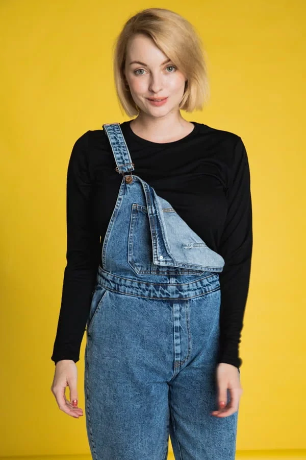 Dámské merino tričko Paterns, dlouhý rukáv - Black