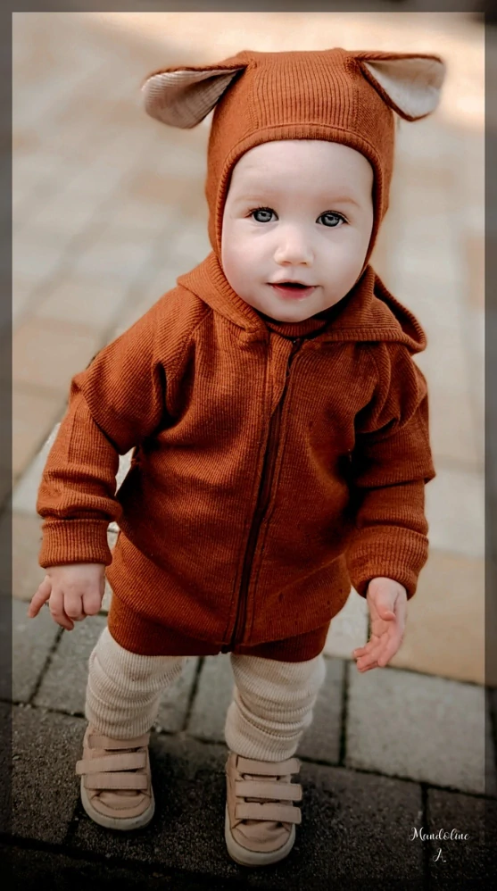 Merino kukla s oušky Puppy ManyMonths - Potters Clay