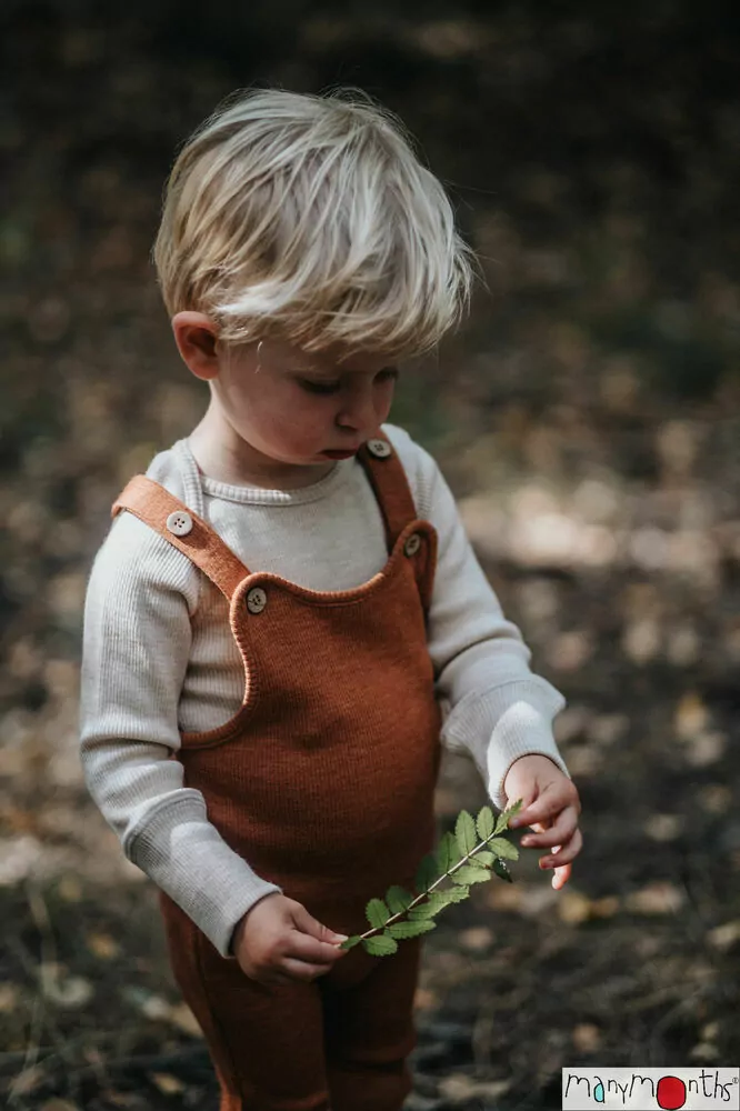 Merino lacláče ManyMonths - Potter's Clay