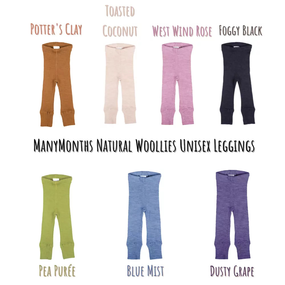 Merino legíny ManyMonths - Dusty Grape
