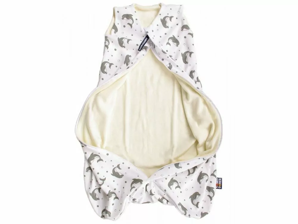 CELOROČNÍ MERINO SPACÍ PYTEL - Šedí delfínci