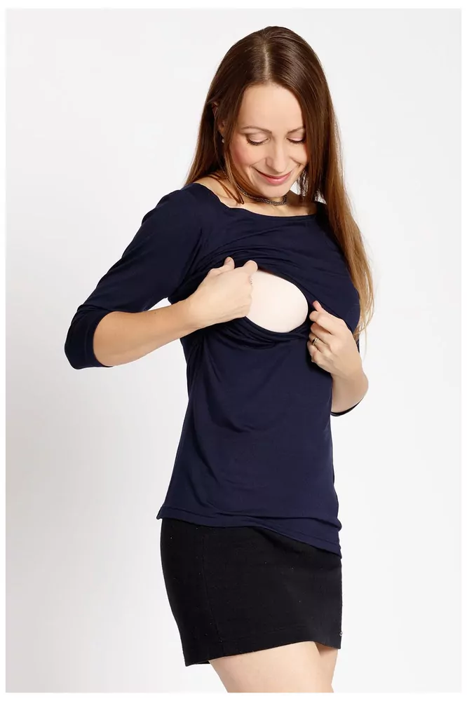 Kojicí tričko Cindy modal - NAVY