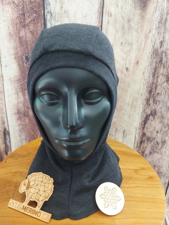 Zimní MERINO kukla Lambio - Antracit