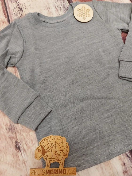 Zimní MERINO tričko Lambio, DR - Šedý melír*