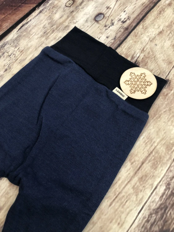 Rostoucí zimní MERINO harémky Lambio - Tmavě modré