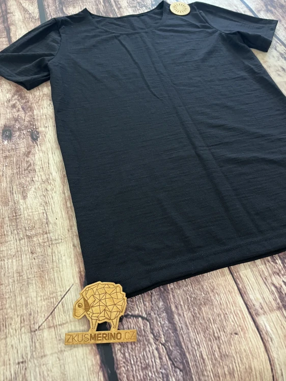 Pánské LETNÍ merino tričko ZM Basic, KR - Černé