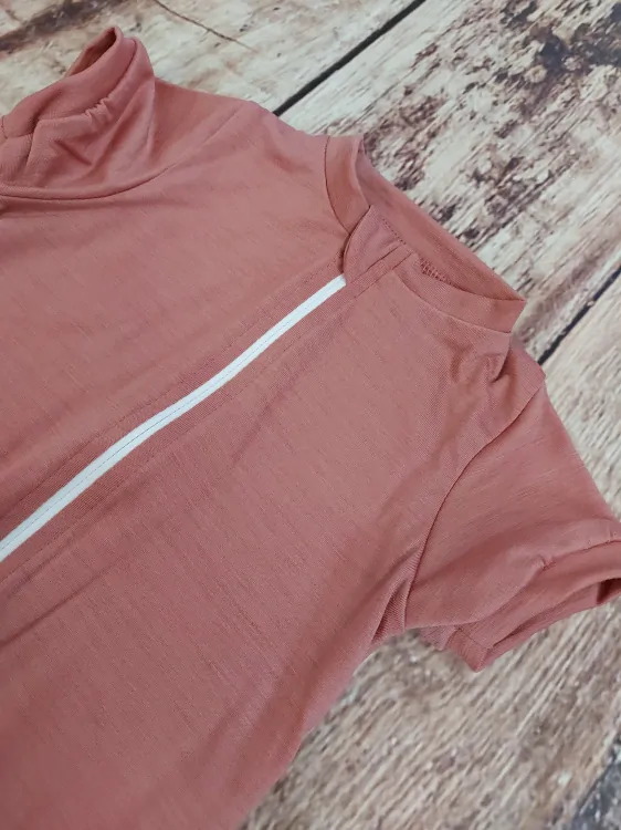 Rostoucí letní MERINO overal Lambio, KR - Dusty rose