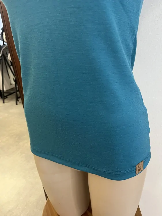 Dámské letní MERINO tričko ZM Basic, KR - Petrol