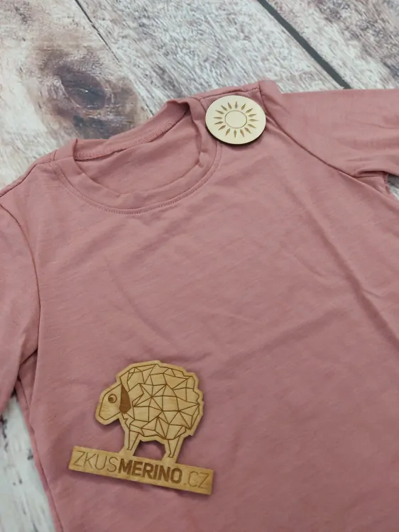 Letní MERINO tričko Lambio, KR - Dusty rose