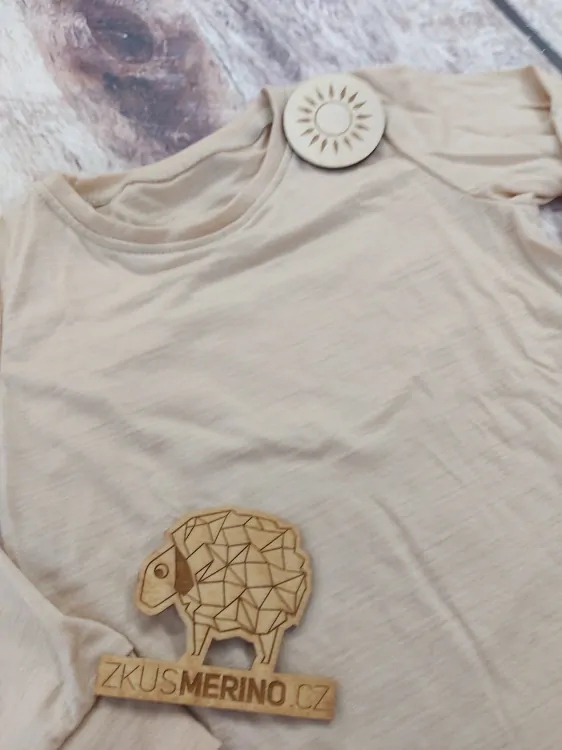 Letní MERINO tričko Lambio, DR - Pískové