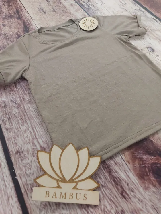 Dětské BAMBUSOVÉ tričko Lambio, KR - Cappuccino