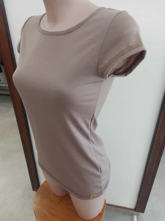 Dámské letní MERINO tričko ZM Basic, KR - Moka