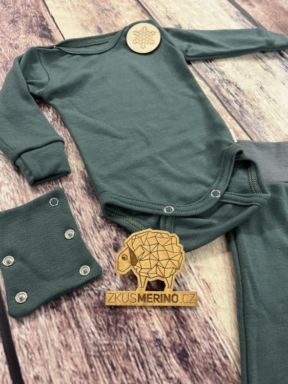 Rostoucí zimní MERINO komplet Lambio, DR - Šalvěj*