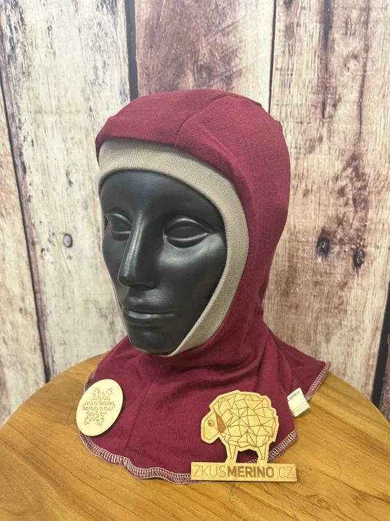 Zimní dvouvrstvá MERINO kukla Lambio - Javor/oříšek