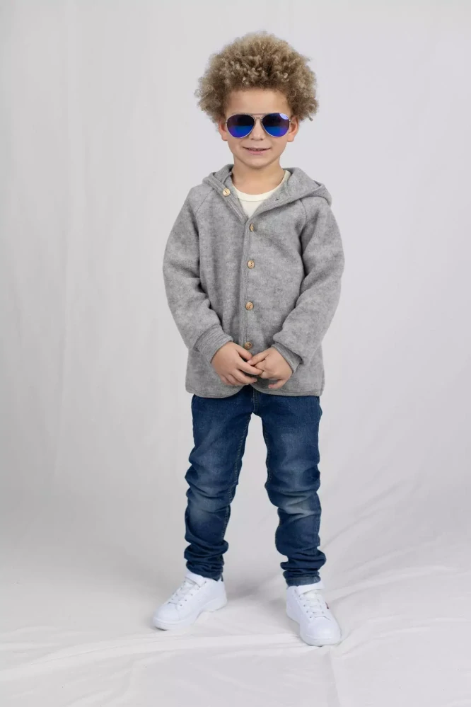 Merino mikina Engel - Šedý melír