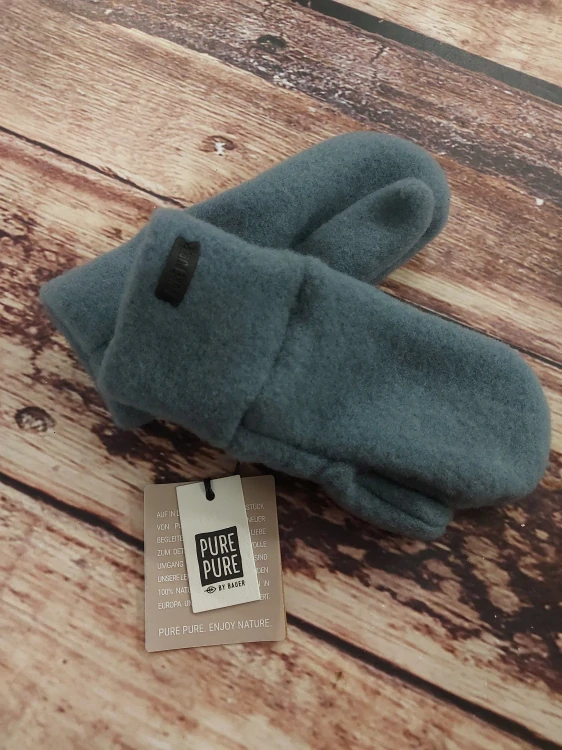 Merino - fleece čepice medvídek Pure Pure - Slate grey