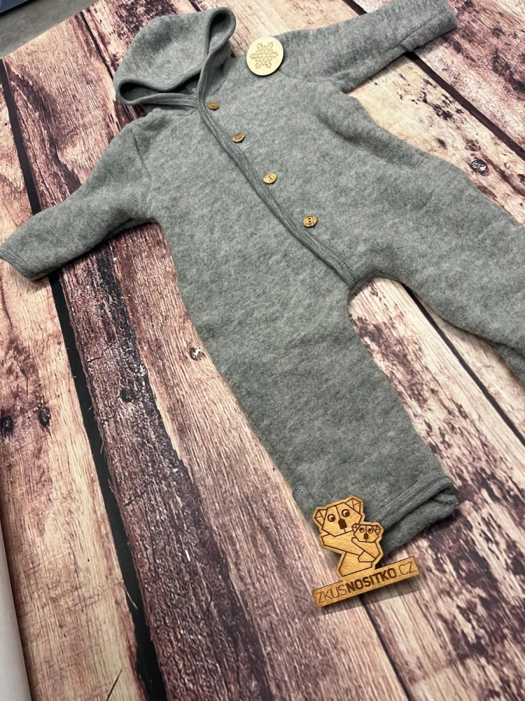 Merino fleece overal Engel - Šedý melír