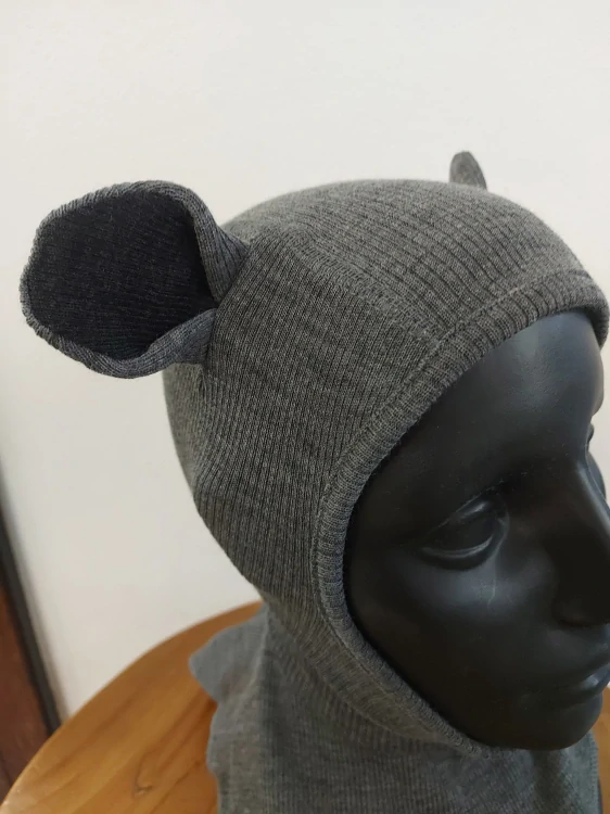 Merino kukla s oušky Teddy ManyMonths - Elephant Grey