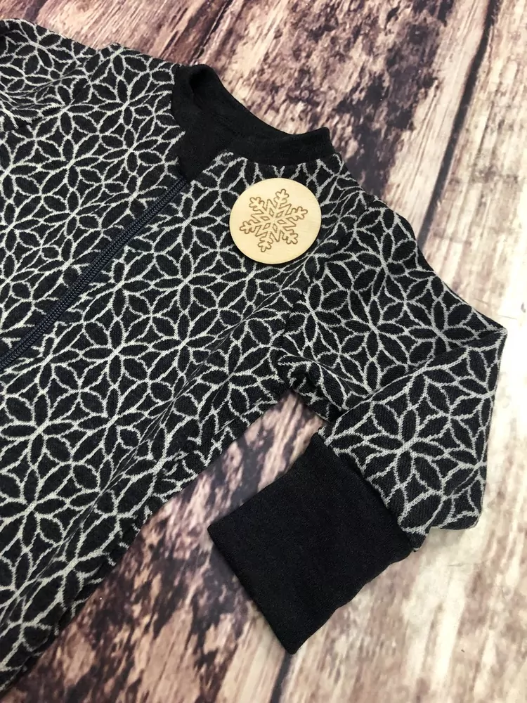 Rostoucí zimní MERINO overal Lambio, DR - Kaleidoskop grafit