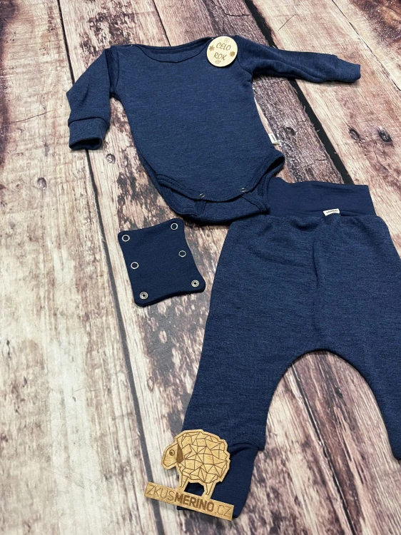 Rostoucí celoroční MERINO komplet Lambio, DR - Modrá light*