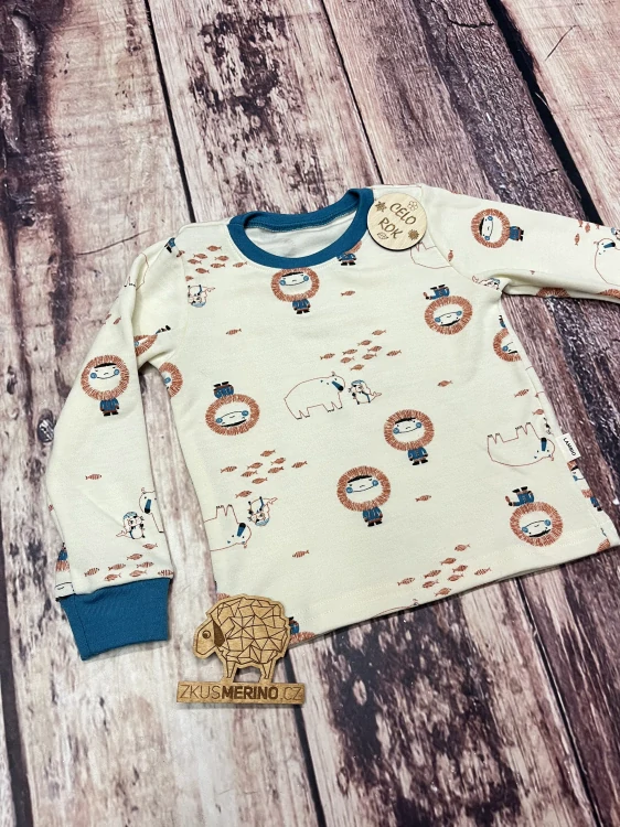 Celoroční MERINO tričko Lambio, DR - Eskymáci