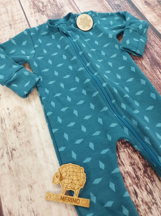 Rostoucí zimní MERINO overal Lambio, DR - Diamant petrol